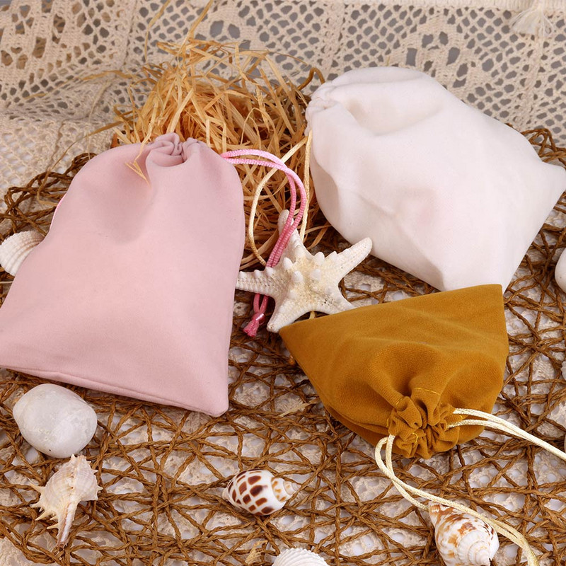 15 kom/lot 7x9 cm mekana baršunasta torbica s uzicom za ruž za usne Nakit Prstenje Naušnice Paket