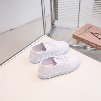 Λευκά παπούτσια από καμβά για μωρά αγόρια κορίτσια Casual παπούτσια Παιδικά Χαριτωμένα μαλακά παπούτσια για περπάτημα Παιδικά υποδήματα για μικρά παιδιά