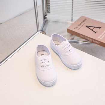 Λευκά παπούτσια από καμβά για μωρά αγόρια κορίτσια Casual παπούτσια Παιδικά Χαριτωμένα μαλακά παπούτσια για περπάτημα Παιδικά υποδήματα για μικρά παιδιά