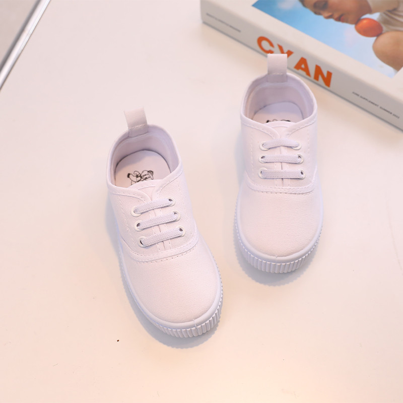 Baltas audekla kurpes Zēniem Zēniem Meitenēm Ikdienas apavi Bērniem Jauki Mīksta Zole Pastaigas Apavi Toddler Bērnu Apavi