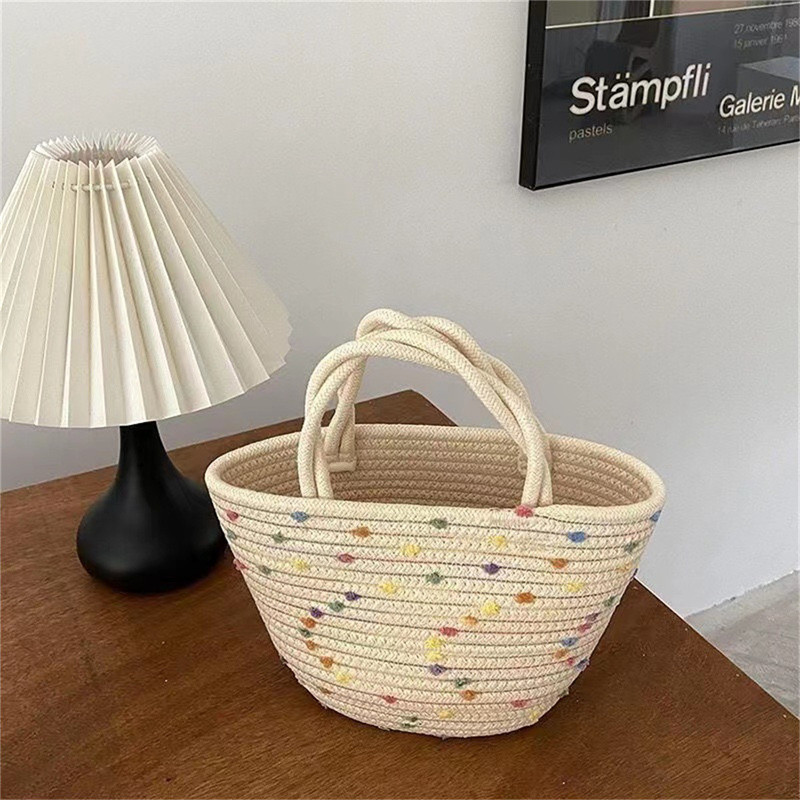 Vasaros paplūdimio šiaudų krepšys Moteriška rankinė Krepšelis Vandens kibiras Krepšys Austas krepšys