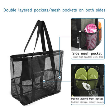 Τσάντα αποθήκευσης παιχνιδιών μόδας 40L Μεγάλης χωρητικότητας Top Casual Τσάντα αγορών με φερμουάρ με 8 τσέπες Υπαίθρια καλοκαιρινή τσάντα ταξιδιού