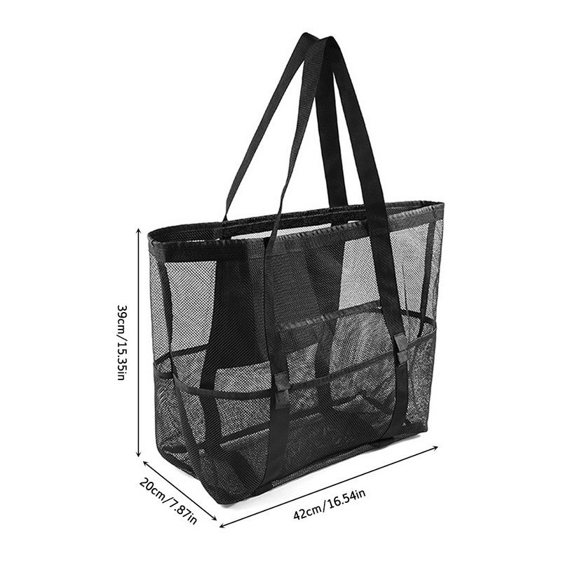 Modes rotaļlietu uzglabāšanas soma, 40 l liela ietilpība, ikdienas iepirkumu soma ar rāvējslēdzēju ar 8 kabatām āra vasaras ceļojumu rokassomiņa