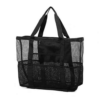 Velika torba za plažu za igračke Vodootporno donje rublje Džepna torba za plažu 8 džepova Ljetna velika torba za plažu za ručnike Mrežasta izdržljiva