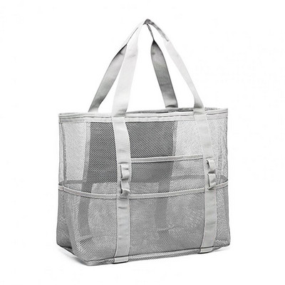 Velika torba za plažu za igračke Vodootporno donje rublje Džepna torba za plažu 8 džepova Ljetna velika torba za plažu za ručnike Mrežasta izdržljiva