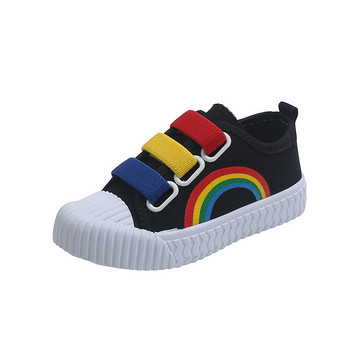 Φθινοπωρινά παπούτσια Casual Παπούτσια Καμβάς Παπούτσια για κορίτσια Rainbow Παπούτσια για Παιδιά Επιτραπέζια παπούτσια για κορίτσια Παπούτσια για αγόρια Απαλή σόλα Παιδικά παπούτσια tênis