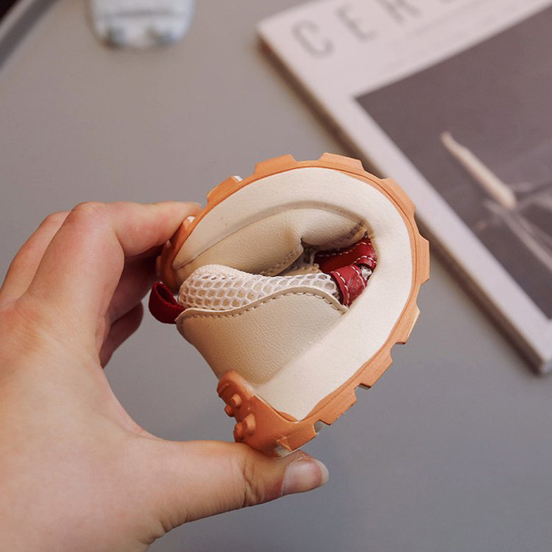 Bērnu apavi Meiteņu kedas Bērnu Zīdaiņu Tīkla elpojoši Bērnu Apavi Toddler Meiteņu kedas Plakanie apavi āra čības