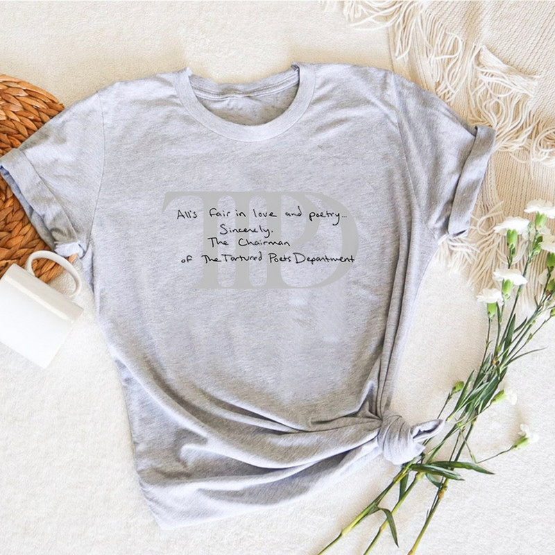 Ortured Poets Department T-krekls TTPD krekli Jauns albums iznācis 19. aprīlis 2 Side Tee Y2k Top Vintage Eras Tour krekls Fans Gift