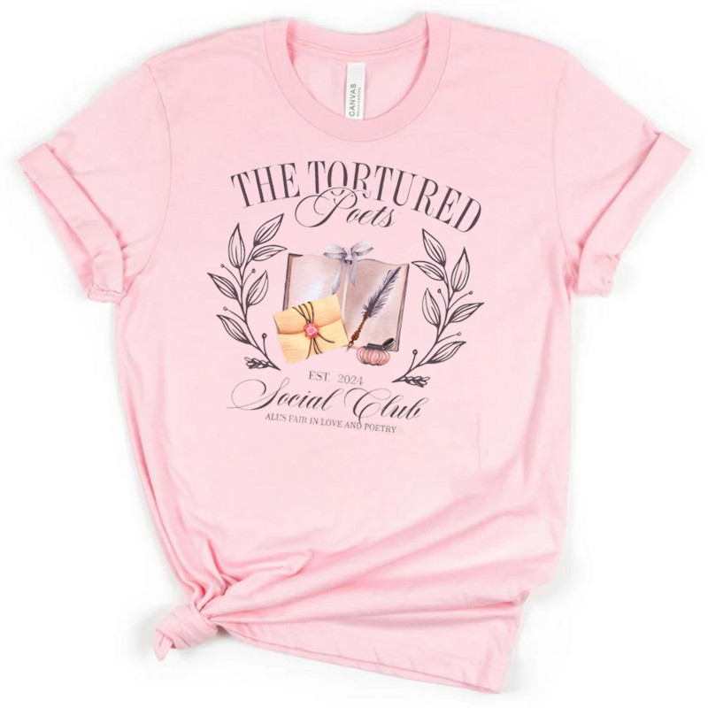 Μπλουζάκι τμήματος The Tortured Poets for Women All's Fair in Love and Poetry Νέο άλμπουμ Θαυμαστές T 19 Απριλίου Causal Cotton Short