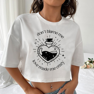 Topuri crop Taylor Dont Blame Me Topuri crop Reputation Music Album Topuri crop Taylor Merch Swift Topuri crop cu mâneci scurte cu mâneci scurte