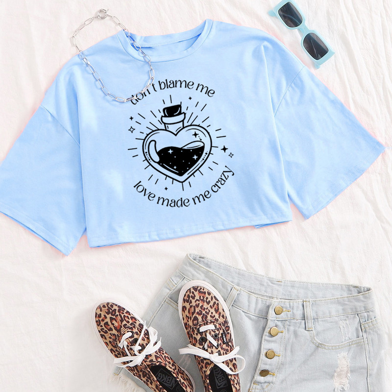 Topuri crop Taylor Dont Blame Me Topuri crop Reputation Music Album Topuri crop Taylor Merch Swift Topuri crop cu mâneci scurte cu mâneci scurte