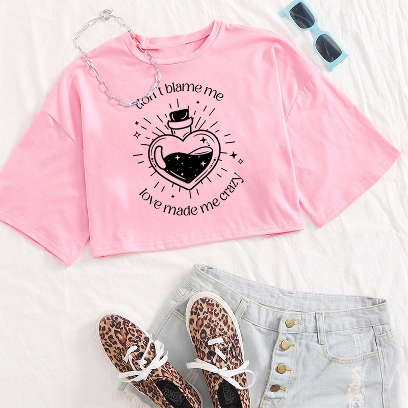 Topuri crop Taylor Dont Blame Me Topuri crop Reputation Music Album Topuri crop Taylor Merch Swift Topuri crop cu mâneci scurte cu mâneci scurte