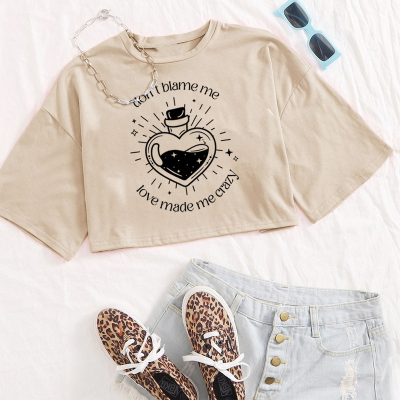 Topuri crop Taylor Dont Blame Me Topuri crop Reputation Music Album Topuri crop Taylor Merch Swift Topuri crop cu mâneci scurte cu mâneci scurte