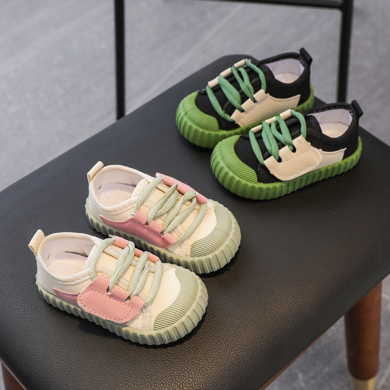 Bērnu apavi meitenēm zēniem kedas Audekls mazuļiem, elpojoši apavi pavasara skriešanas sportam, mīkstas unisex sporta kurpes 1–8 g.