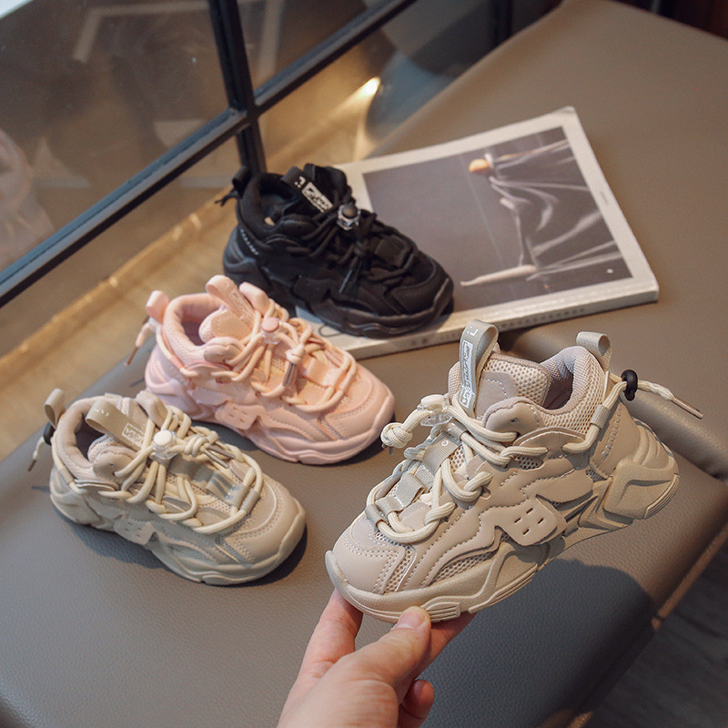 Bērnu sporta apavi Tīkla biezas kedas zēniem, meitenēm, neslīdošiem, maziem bērniem, skriešanas apaviem, skolas tenisam 4-16 g. pavasara vasara