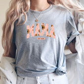 T krekls Mammas sieviešu apģērbs ar burtiem apdrukāts T-krekls vasaras jautri ikdienišķs ērts apaļš kakla augšējais Mātes dienas dāvana