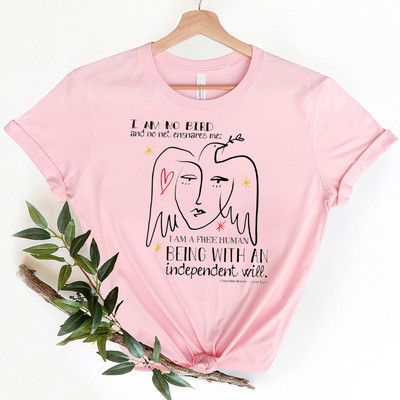 Sieviešu apģērbi I Am No Bird and No Net Ensnares Me Jane Eyre Sieviešu T-krekls ar īsām piedurknēm Feminist Gift Youthful Clothes Topi