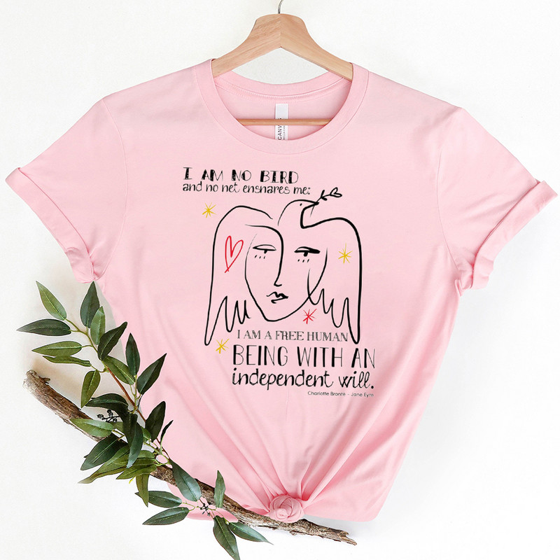 Sieviešu apģērbi I Am No Bird and No Net Ensnares Me Jane Eyre Sieviešu T-krekls ar īsām piedurknēm Feminist Gift Youthful Clothes Topi