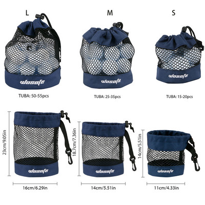 1 sac pentru mingi de golf, geantă pentru minge din nailon pentru depozitare, suport pentru șnur, cu clemă de plastic suspendată, convenabil de agățat pe geanta de golf