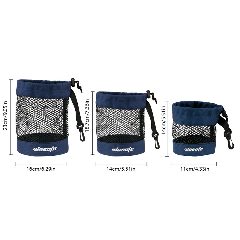 1 gab golfa bumbiņu soma, sieta neilona glabāšanas bumbiņu soma, auklas turētājs, ar piekārtu plastmasas klipsi, ērti piekārt pie golfa somas