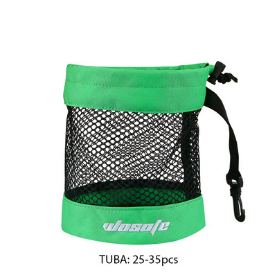 1 sac pentru mingi de golf, geantă pentru minge din nailon pentru depozitare, suport pentru șnur, cu clemă de plastic suspendată, convenabil de agățat pe geanta de golf