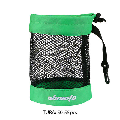 1 sac pentru mingi de golf, geantă pentru minge din nailon pentru depozitare, suport pentru șnur, cu clemă de plastic suspendată, convenabil de agățat pe geanta de golf