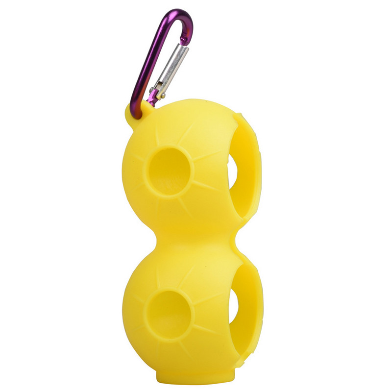 1Gb golfa bumbiņu turētājs silikona 2 bumbiņu aizsargājošs turētājs ar sprādzi pārnēsājams dubultā futrālis pārsegs treniņu sporta piederumi