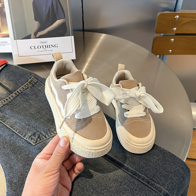 Audekla apavi bērniem 2024. gada pavasaris, rudens, jauna mode, svītraini, mīksti zēnu sporta apavi studentiem, vieglas čības meitenēm