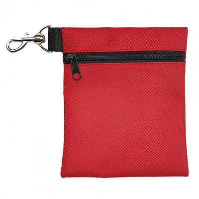 Golflabda hordtáska homárcsattal, hordozható golfpóló tartóval cipzáras golflabda deréktáska 7 normál labda tárolására