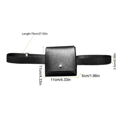 Golfa jostas maisiņš Triecienizturīgs ūdensizturīgs PU ādas golfa bumbiņu vidukļa soma Golfa bumbas maisiņš ar magnētisku vāciņu Mīksta golfa soma