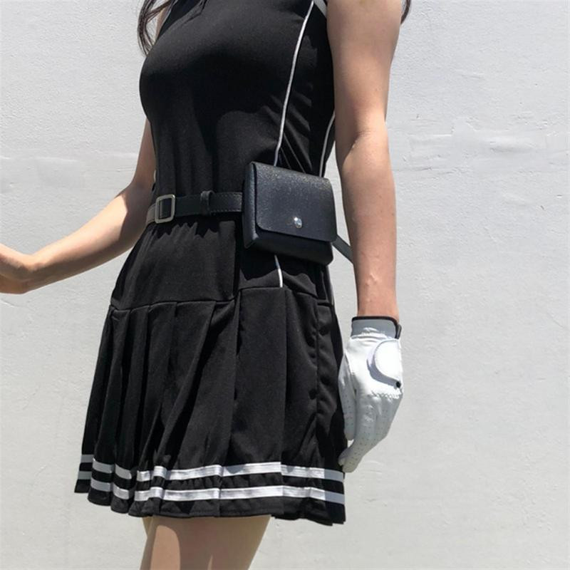 Golfa jostas maisiņš Triecienizturīgs ūdensizturīgs PU ādas golfa bumbiņu vidukļa soma Golfa bumbas maisiņš ar magnētisku vāciņu Mīksta golfa soma