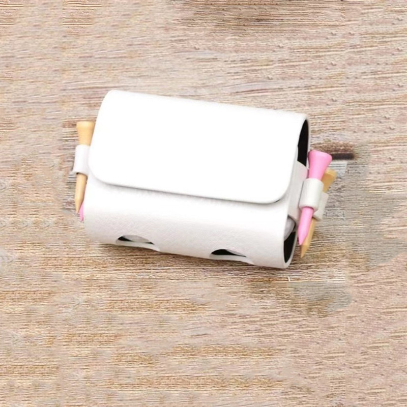 Kožené puzdro na golfové loptičky s držiakom na odpalisko, prenosná golfová taška na pás, odolná voči poškriabaniu a vodeodolná