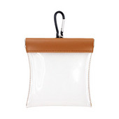 Golfa tēju maisiņu soma ar klipsi Golfa tēja/bumbu soma ar klipsi, caurspīdīga, saspiežama augšējā kabata, lai uzglabātu golfa piederumus un