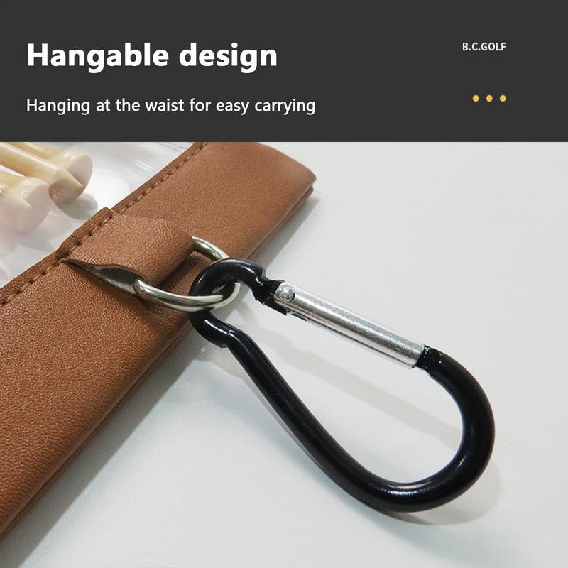 Golfa tēju maisiņu soma ar klipsi Golfa tēja/bumbu soma ar klipsi, caurspīdīga, saspiežama augšējā kabata, lai uzglabātu golfa piederumus un