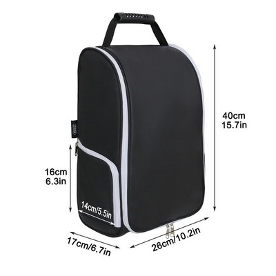 Geantă portabilă pentru pantofi de golf, geantă de transport din piele PU Suport pentru minge de golf, husă ușoară, respirabilă, geantă de tricou Accesorii sportive