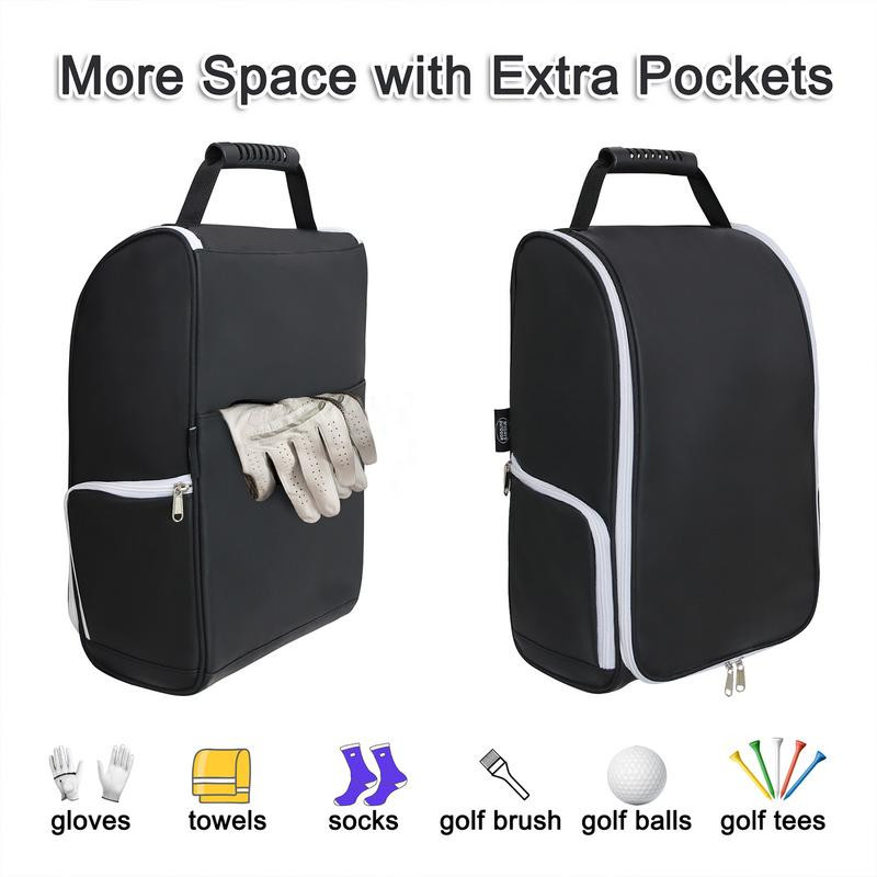 Geantă portabilă pentru pantofi de golf, geantă de transport din piele PU Suport pentru minge de golf, husă ușoară, respirabilă, geantă de tricou Accesorii sportive