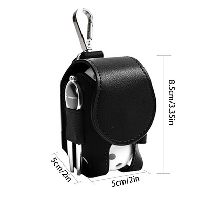 Jauns 1gab mini kabatas ādas golfa bumbiņu uzglabāšanas maisiņš, pārnēsājama golfa vidukļa turētāja soma