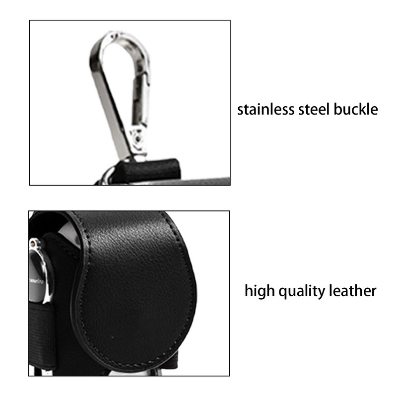 Jauns 1gab mini kabatas ādas golfa bumbiņu uzglabāšanas maisiņš, pārnēsājama golfa vidukļa turētāja soma