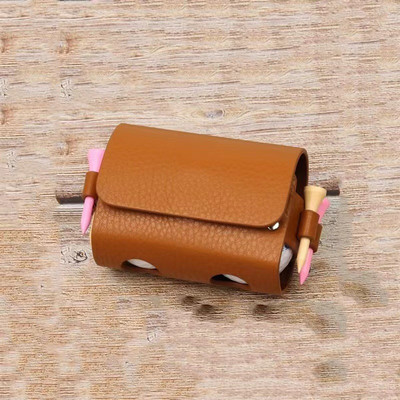 Golf labdatáska kültéri táskák utazási tok Hordozható derék tárolótáska PU bőr golfsportokhoz 2 labda és 4 golfpóló elfér