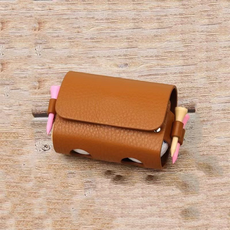 Golf labdatáska kültéri táskák utazási tok Hordozható derék tárolótáska PU bőr golfsportokhoz 2 labda és 4 golfpóló elfér