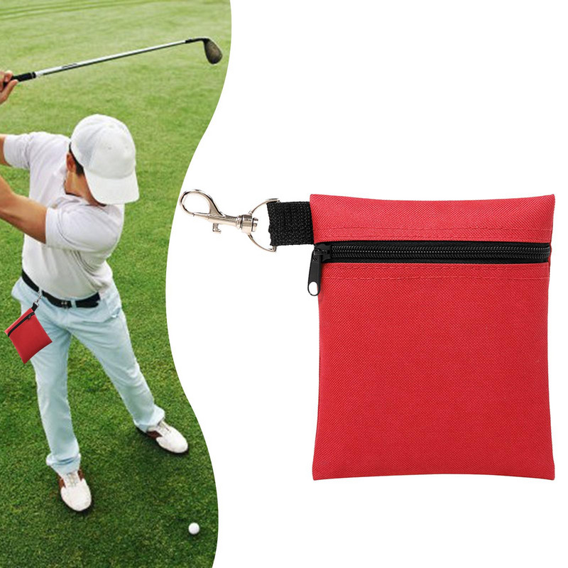 Golfa bumbas vidukļa soma treniņu palīglīdzeklis rāvējslēdzējs golfa bumbiņu savācējs golfa tējas turētāja maisiņš Golfa kabata āra sporta golfa divot rīkam