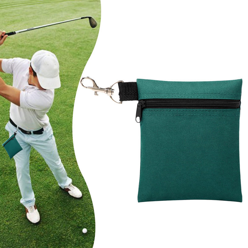 Golfa bumbas vidukļa soma treniņu palīglīdzeklis rāvējslēdzējs golfa bumbiņu savācējs golfa tējas turētāja maisiņš Golfa kabata āra sporta golfa divot rīkam