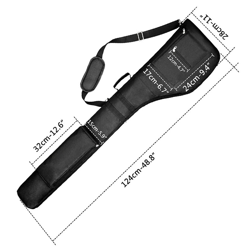 Geantă de transport ușoară de golf Geantă pliabilă de duminică Geantă de călătorie pentru Driving Range, exersează Husă groasă și rezistentă pentru crose, mai multe culori