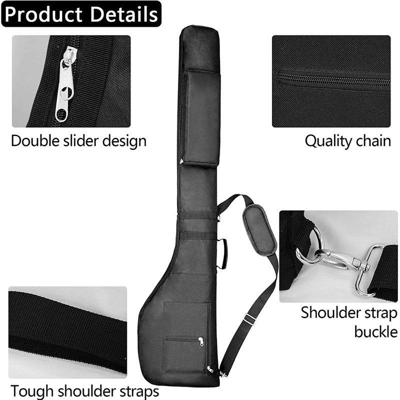 Geantă de transport ușoară de golf Geantă pliabilă de duminică Geantă de călătorie pentru Driving Range, exersează Husă groasă și rezistentă pentru crose, mai multe culori