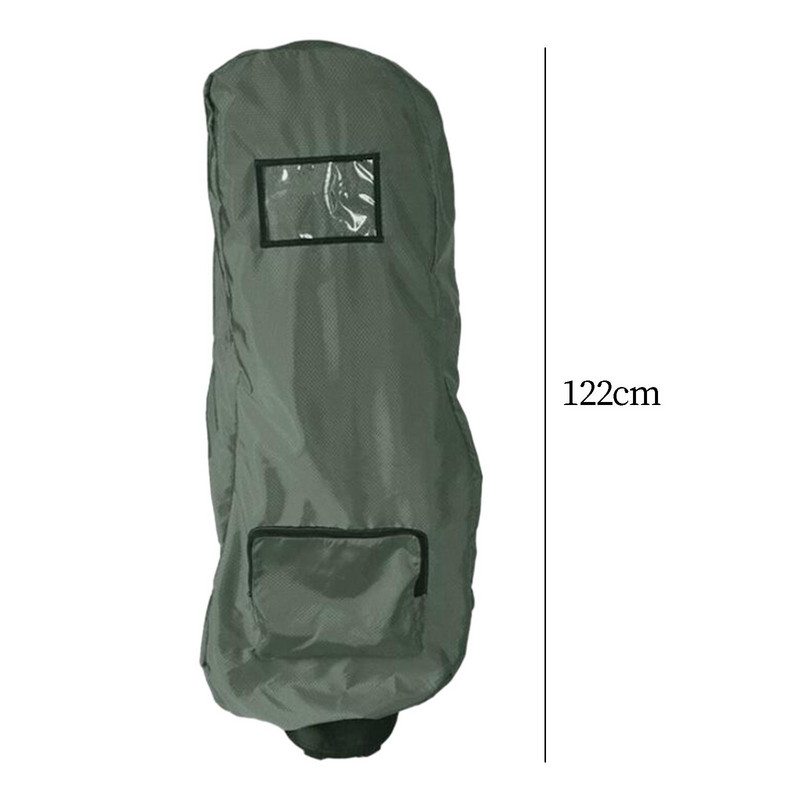 Golfa somas lietus pārsegs, ūdensnecaurlaidīgs golfa nūju futrālis Golfa somas lietusmēteļa aizsarguzmava golfa ratu kluba treniņu laukumam ārā