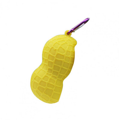 Divkārša golfa bumbas uzmava ar āķi, silikona uzglabāšanas golfa bumbiņas aizsargmaciņa zemesriekstu čaumalas golfa bumbas pārsegs treniņiem