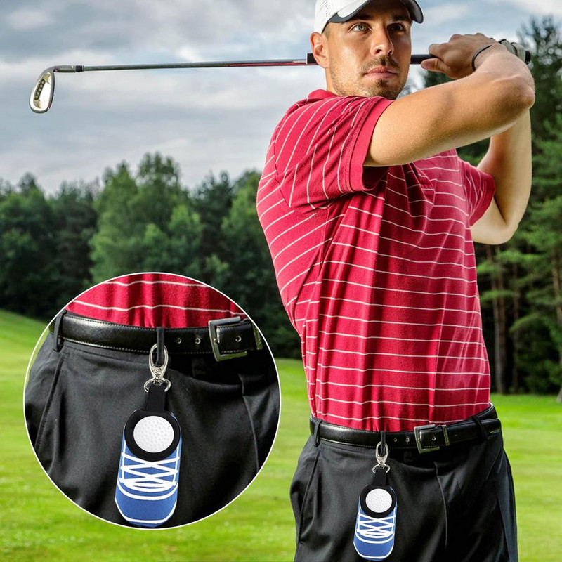 Mini golfa glabāšanas soma Izturīga golfa bumbiņu tēja glabāšanas futrāļa turētājs Vidukļa maisiņa uzglabāšanas somas konteiners ar jostasvietas jostas sprādzi