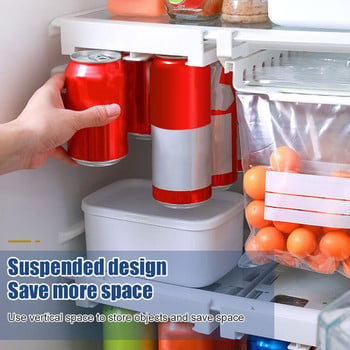 Регулируем висящ органайзер за консерви за газирани напитки Хладилник за консерви Съхранение Подреждане Поп диспенсър Хладилник Поставка за бира Органайзер за храна