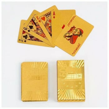 Карти за игра, 500 евро, Пластик, Златни