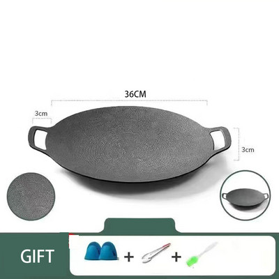 Āra kempinga grila šķīvis korejiešu grila panna Pārnēsājama cepšanas panna gaļas katls grila šķīvis pārgājieniem piknikam